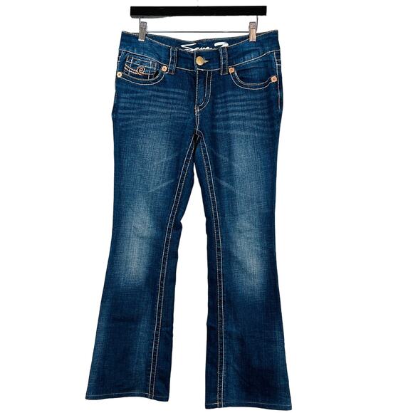 Seven7 Denim - Seven7 Bootcut Dark Wash Jeans Blue Denim - 8